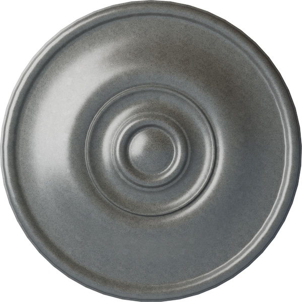 Ekena Millwork Jefferson Ceiling Medallion (Fits Canopies up to 2 7/8"), Hand-Painted Platinum, 11 3/4"OD x 3/8"P CM12JEPLS - main